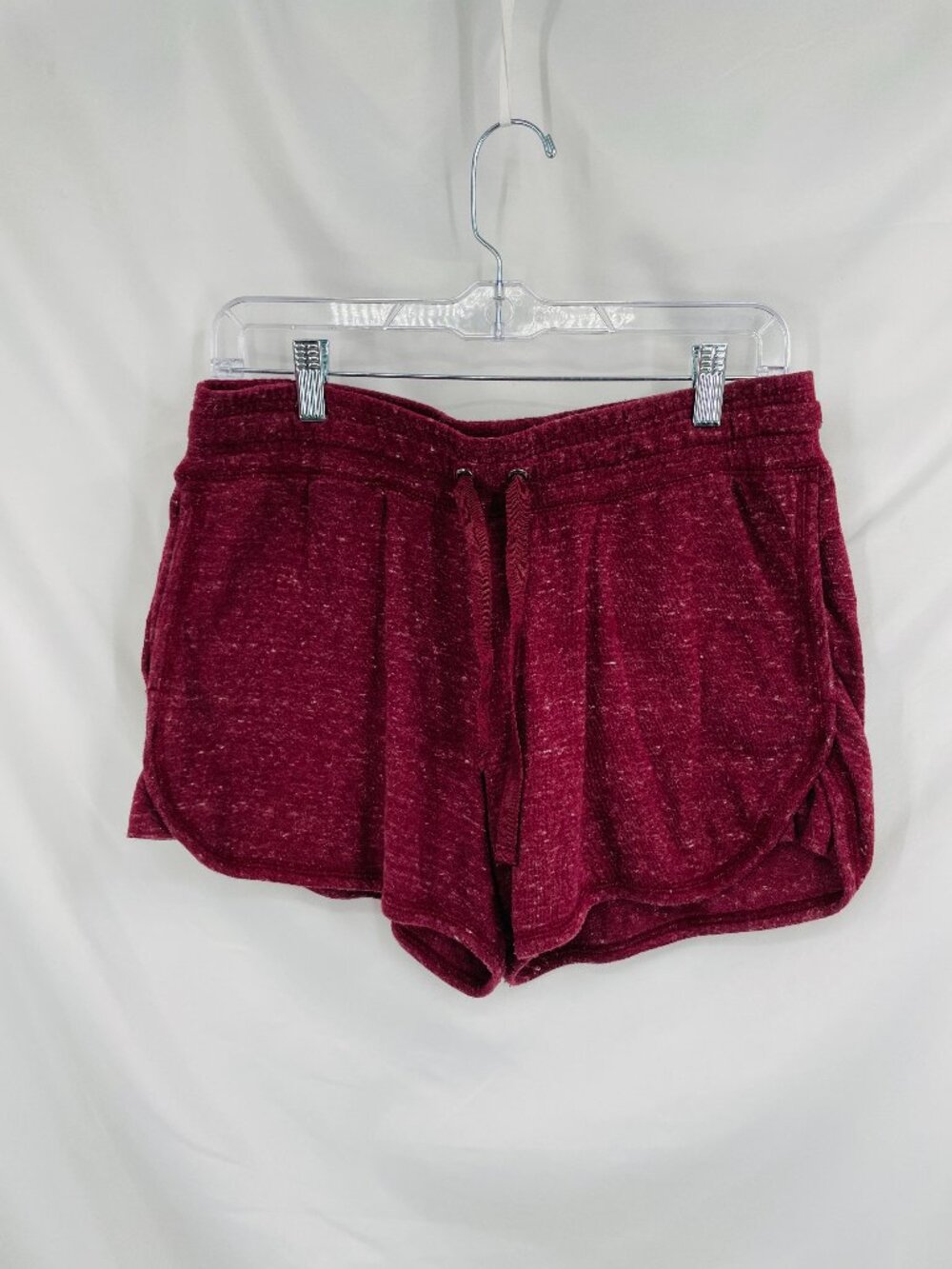 Women's Athletic Shorts Drawstring Waist Heathered Red